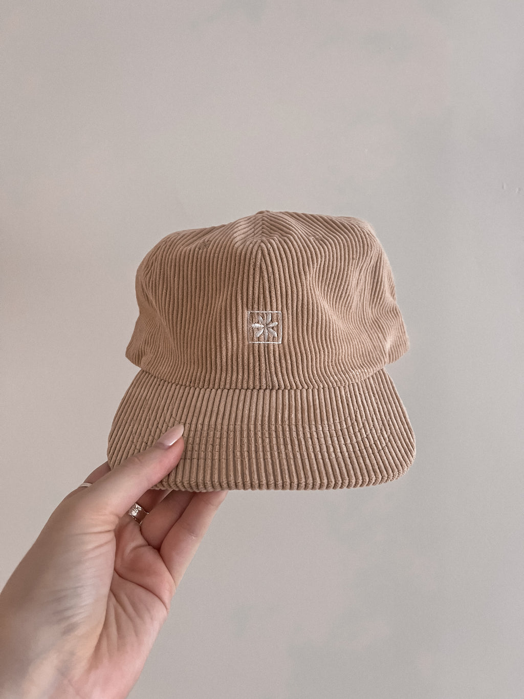 Flower Corduroy Cap