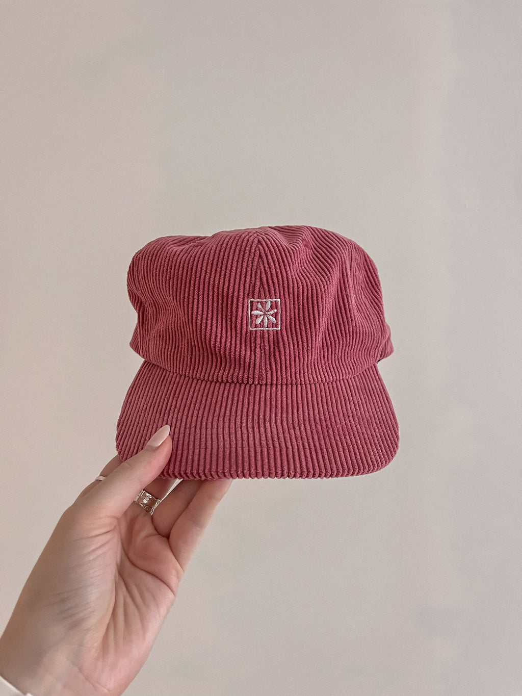 Flower Corduroy Cap