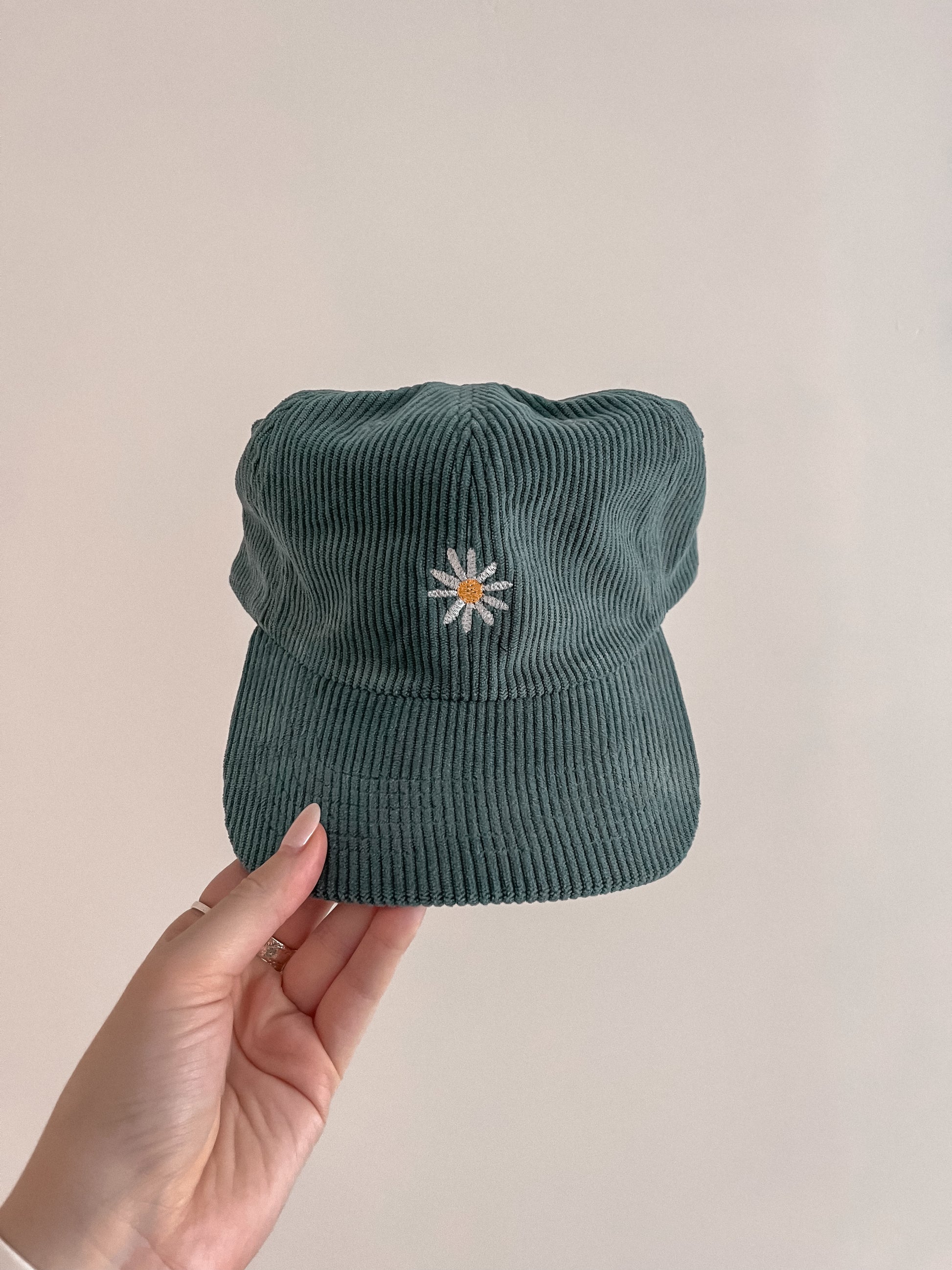 Daisy Corduroy Cap