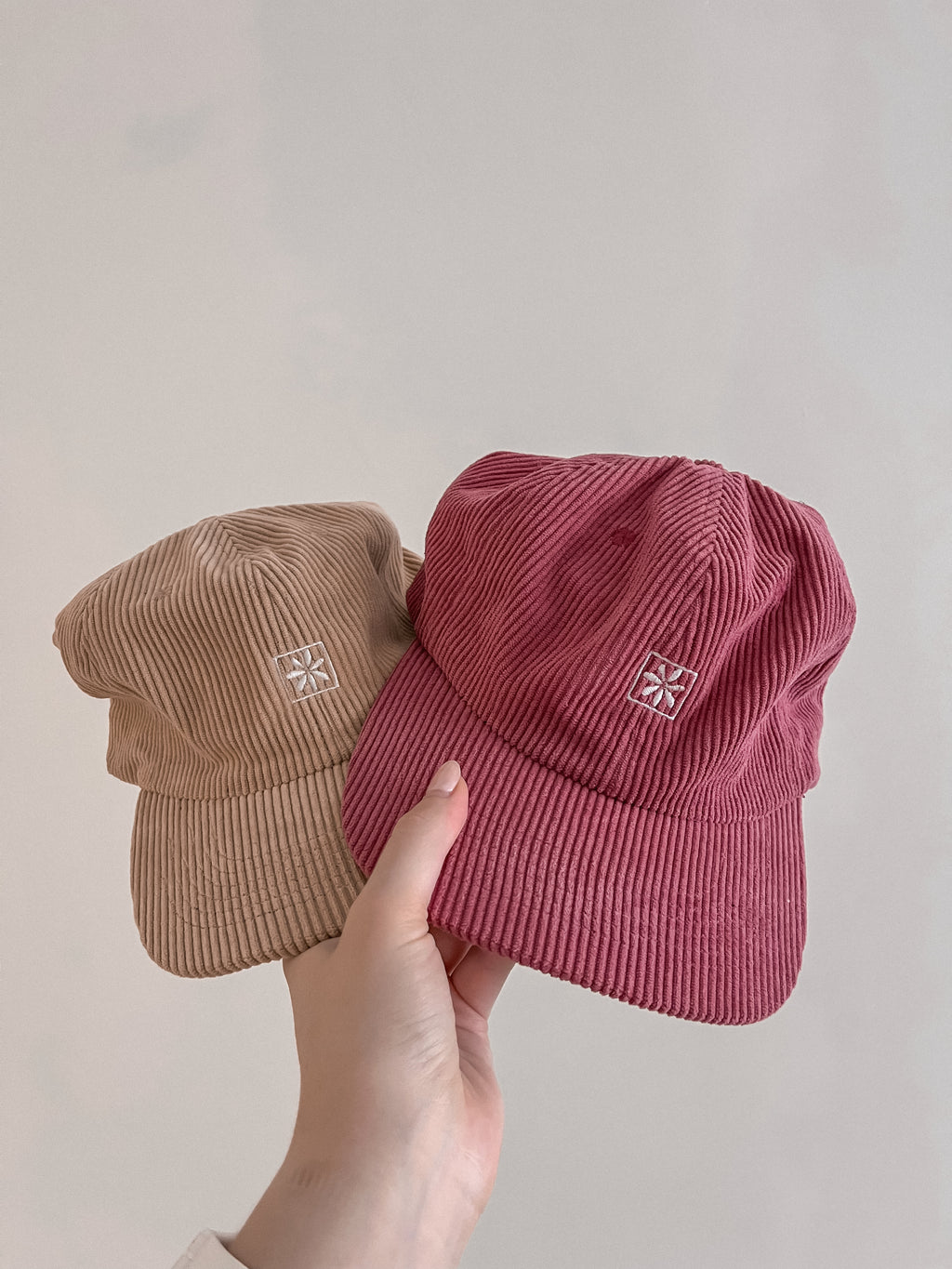 Flower Corduroy Cap