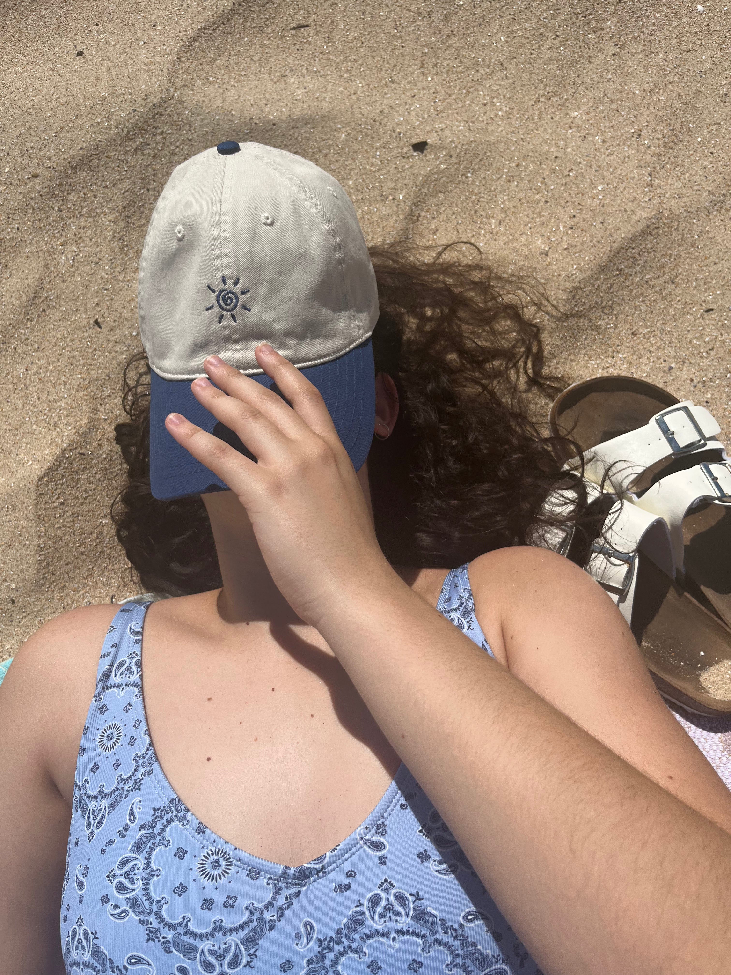 Sun Swirl Two Tone Cap - CLEARANCE | 1 LEFT